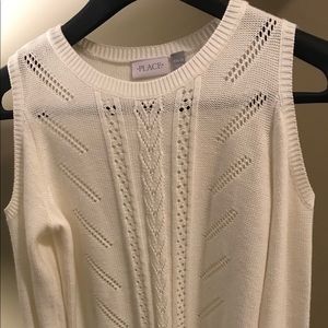 Place White Off Shoulder Sweater Girls